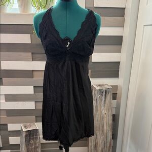 Victoria's Secret Black Lace Chemise